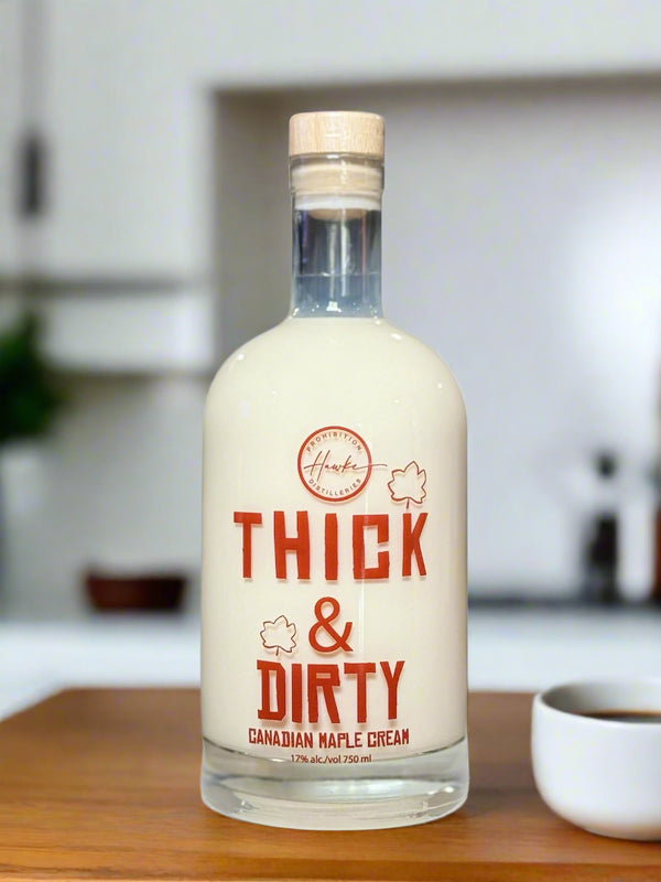 Hawke prohibition distillery Thick and dirty Canadian maple cream liqueur with coffee