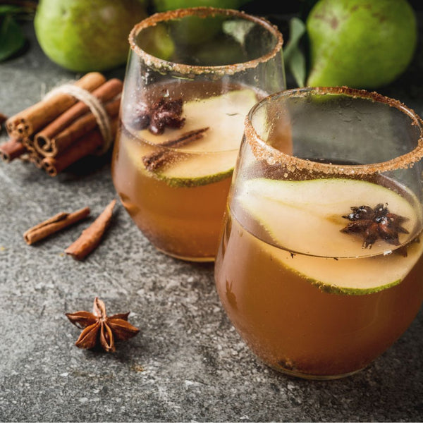 apple pie birdie juice in apple cider pear cocktail